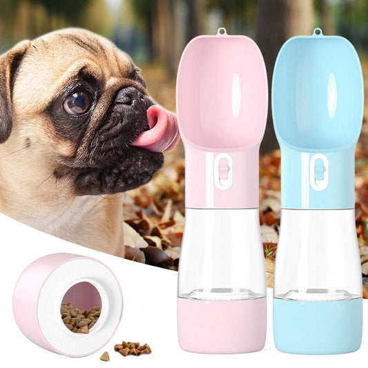 Dispensador de agua portátil para perros y gatos: ¡hidratación y comida para llevar!