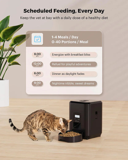 Alimentador inteligente para mascotas: ¡dispensador automático de comida para gatos y perros!