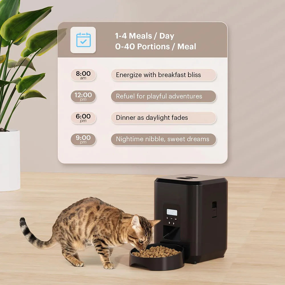 Alimentador inteligente para mascotas: ¡dispensador automático de comida para gatos y perros!